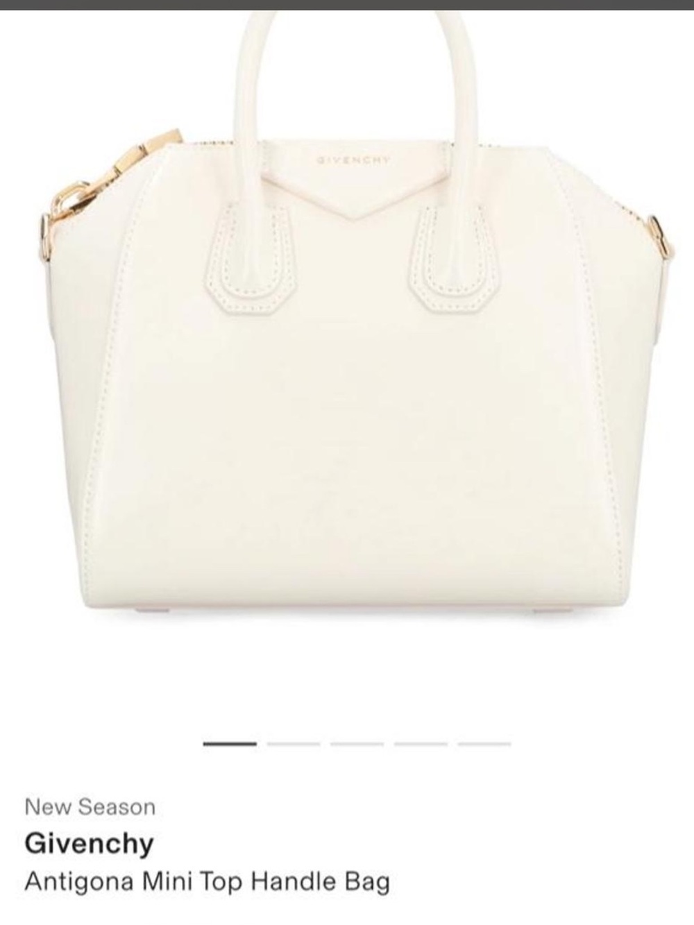 Givenchy White Antigona Mini Top Handle Satchel